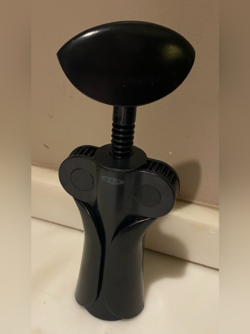 OXO Black Winged-Style Corkscrew with Ergonomic Handle